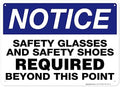 Safety Glasses and Safety Shoes Required Beyond This Point Sign, 10x14 by MySignCenter