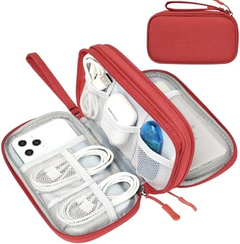 FYY Electronic Organizer, Travel Tech Pouch Bag, Cable Organizer Red by FYY
