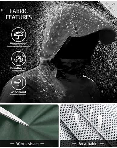 iCreek Rain Suit Waterproof Breathable Lightweight 2-Piece Rain Gear Unisex - Image 3