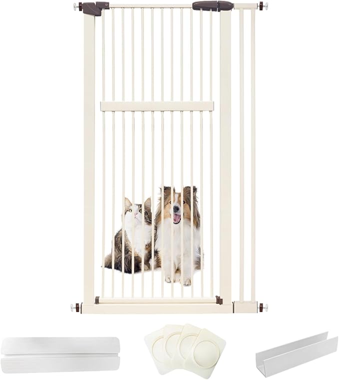 Lumizone Extra Tall Pet Gate 55.12" High Pressure Mounted 34.06"-38.38" Extra by Lumizone