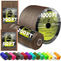 Paracord Rope 550 lb 4mm – Parachute Cord – Utility Camping Rope by TECEUM