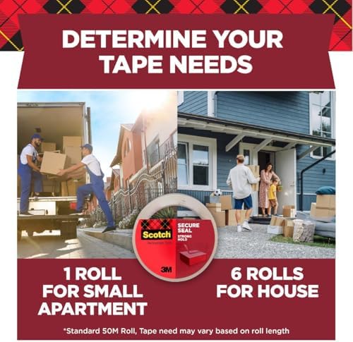 Scotch Secure Seal Packaging Tape, 6-Count, 1.88 in x 54.6 yd (Pack of 6) - Image 5