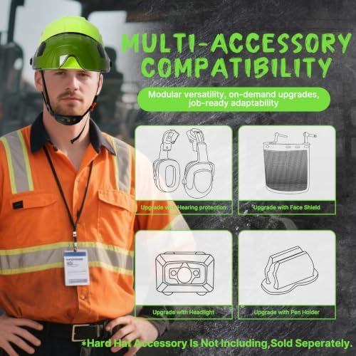 Aolamegs Construction Hard Hat with Visor and Chin Strap for Men,ANSI Z89.1 - Image 6