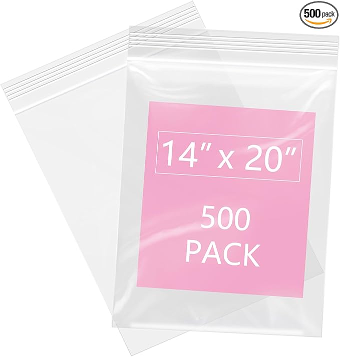 iMailer - 500 Pcs- 14" x 20" Large Zip Bags by iMailer