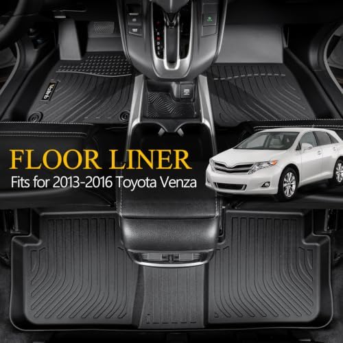 Floor Mats for Toyota Venza 2013-2016 All Weather Floor Liner - Image 2