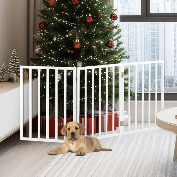 Pet Gate - 3-Panel Indoor Foldable Dog Fence - Image 8