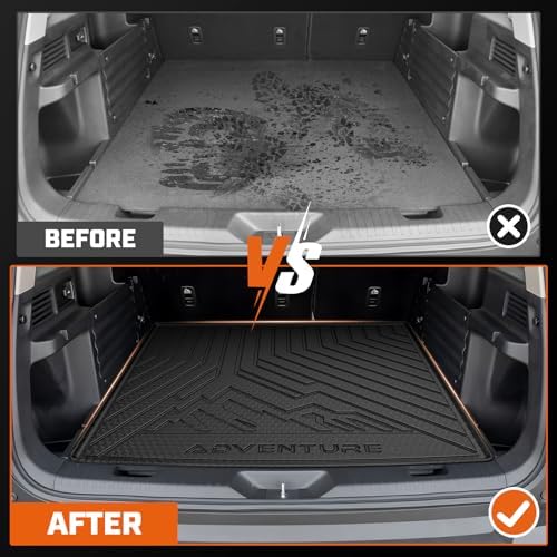 Mixsuper Passport Floor mats-Floor Mat & Cargo Liner for Honda Passport 2026,All Weather TPE Rubber Floor Liners Protection for Passport Accessories,Full Set Anti-Slip Car Mats,Black - Image 5