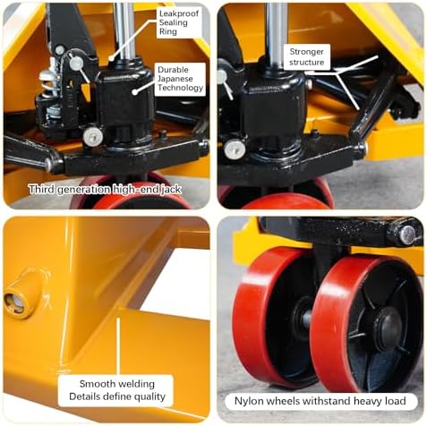 Leak-Proof Pallet Jack, 5500 lbs Load Capacity, Manual Pallet Truck with 48L x 27W Inch Forks for Material Handling, Suitable for Warehouse, Supermarket, Manufacturing - Image 3
