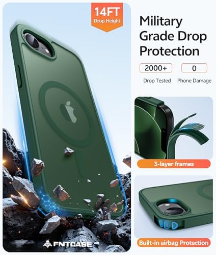 FNTCASE for iPhone 17e/ iPhone 16e Case, Fit for Magsafe, Screen Protector - Image 5