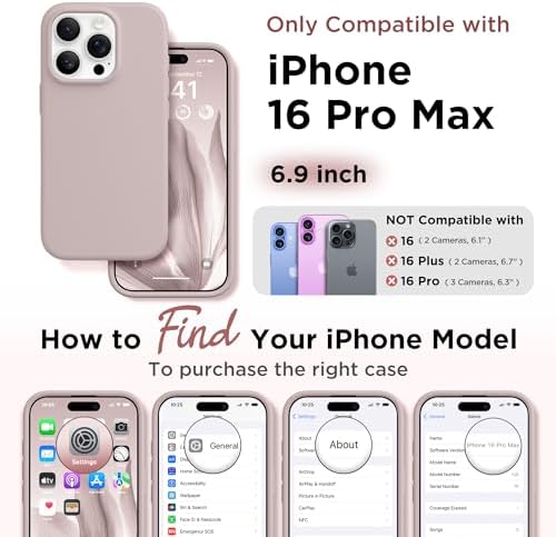 GolbinBox Magnetic for iPhone 16 Pro Max Case, Silicone Cover, Light Taro - Image 2