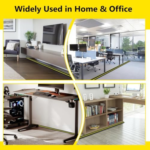 Eapele Floor Cord Cover 10ft (2 Pack) Cord Covers for Wires on Floor, Linkable Heavy Duty Extension Cord Cover, Rubber Floor Cable Cover, Prevent Trip Hazard for Sidewalk Home Office Outdoor or Indoor - Image 7