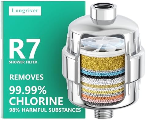 Longriver R7 Shower Filter High Put Shower Water Filter for Hard Water by DesignedforaSpa-LikeShower