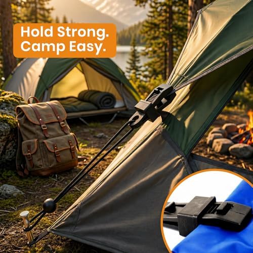 Tarp Clips with Ball Bungees, Heavy Duty Lock Grip Tarp Clamps, Anti-Slip Toothed Jaw, No-Tool Quick Setup, for Tarps, Canopies, Covers, Tents, Pack of 30 - Image 7
