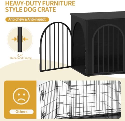 Hzuaneri 39.4'' Dog Crate Furniture,Dog Kennel Indoor for Medium/Large Dogs - Image 5