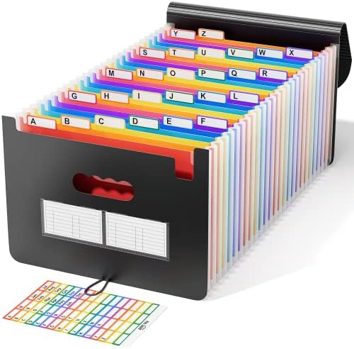 ABC life 26 Pockets Accordion File Organizer, Expanding File Folders by ABClife