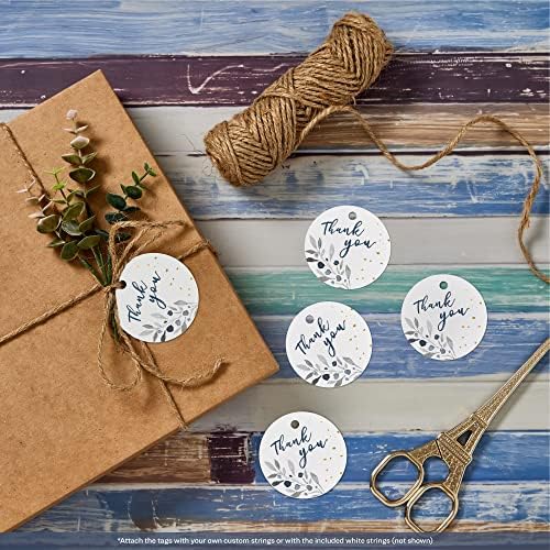 Avery Round Tags, Sure Feed Technology, 2" Diameter, Matte White, Strings Included, 600 Total, Print-to-The-Edge, Laser/Inkjet Printable (80512) (Pack of 5) - Image 2