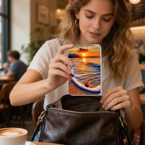 Large Metal Tins Box-7.1” x4.7”x2“ Rectangular Empty Storage Box With Lid Decorative Organizer Storage Tin Case For Office/Cookie/Candy/Jewelry/Photo/Letter-Seaside Sunset - Image 7