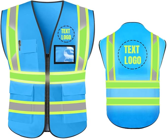 YOWESHOP High Reflective Visibility Safety Vest Custom Your Logo Safety Workwear by YOWESHOP