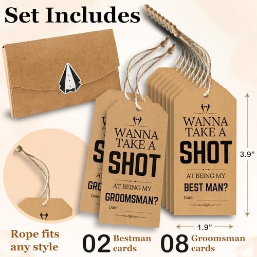 Groomsmen Proposal Gift, 8 Will You Be My Groomsman Cards, 2 Best Man Card - Image 2