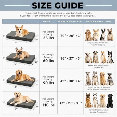 WNPETHOME Outdoor Waterproof Dog Bed Large Sized, Washable Creat Pad 42" - Image 4