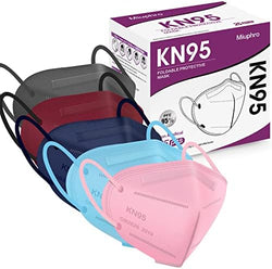 Miuphro KN95 Disposable Face Mask Multicolor KN95 Safety Masks, 5-Ply Breathable Respirator Protection Masks for Man and Women 25 Pack by Miuphro
