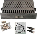 Neat Patch 2U Cable Management Kit - 10 Packs w/ 240 CAT6 Patch Cables (2FT Black) by Electriduct