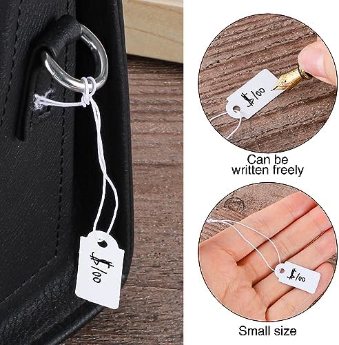 200 Pcs Small Price Tags Paper Tags with Elastic String 1.02×0.47 Inch - Image 4