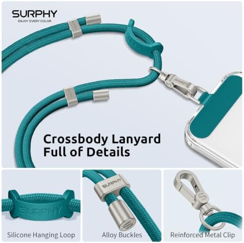 SURPHY Phone Lanyard Crossbody, Phone Strap Crossbody with 2 Tether Tabs - Image 5