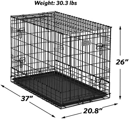 MidWest Homes for Pets Solutions Series Side-by-Side SUV Dog Crate, Double Door Folding Metal Cage Designed to Fit in SUVs & Vans, for Dogs up to 70 Lbs - Image 3