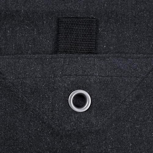 WHITEDUCK Canvas Tarp 18 oz. Heavy Duty Water Repellent UV Resistant, Rustproof Grommets, Industrial & Commercial Use Cloth Tarp (Cut Size: 10'x12', Finished Size: 9'6"x11'6", Black) - Image 4