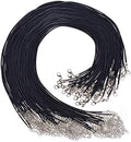 Paxcoo 50Pcs 18" Black Waxed Necklace Cord for Jewelry Making by PAXCOO