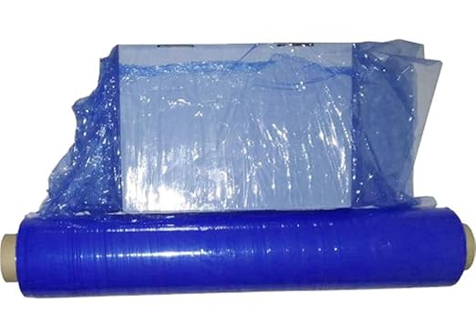 APQ 4 Rolls of Blown Hand Stretch Film 18" x 1500'. Blue Hand Stretch Wrap - Image 7