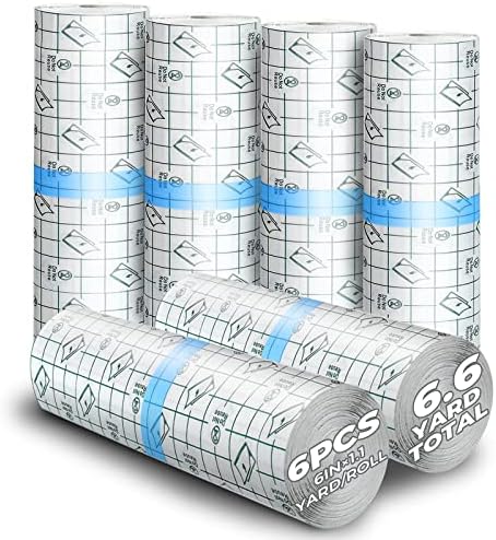 BFONS Tattoo Aftercare Waterproof Bandages 6 in x 6.6 yd Tattoo Cover Up Tape, Tattoo Supplies Second Skin Bandage Flat Roll Transparent Film Wound Healing Protective Clear Sterile and Safe Bandages by BFONS