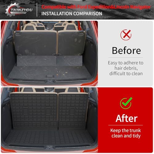Trunk Mat & Backrest Mats for 2018-2024 Ford Expedition (No Max - Image 2