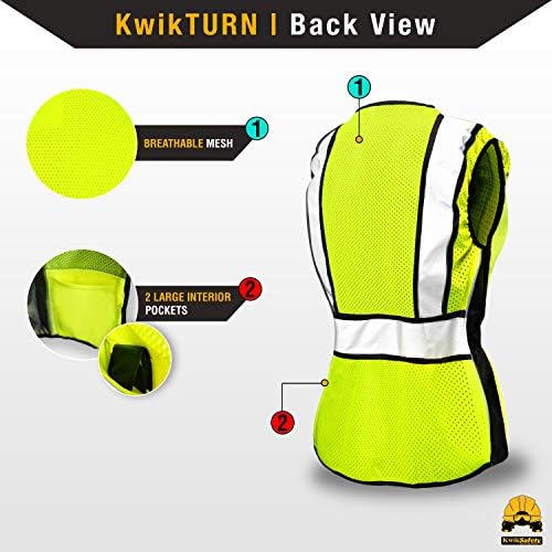 KwikSafety RoadBOSS Econ & Premium Safety Vest for Women Class 2 ANSI OSHA - Image 3