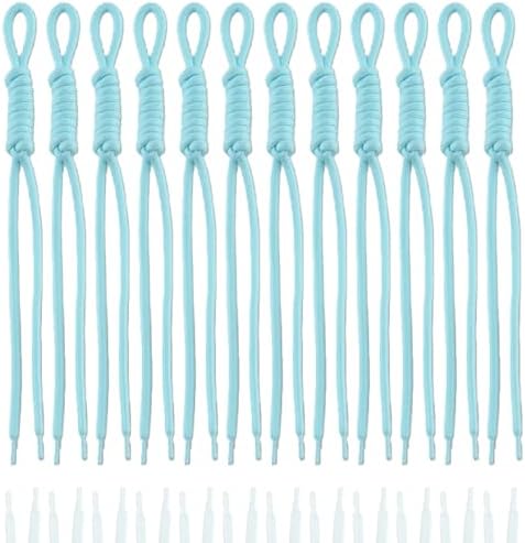 KJML DIY Paracord Keychain 12pcs Paracord Rope Keychain Braided Cord Rope Bag Charm for Purse Handbag Decoration Accessories by KJMLDIY