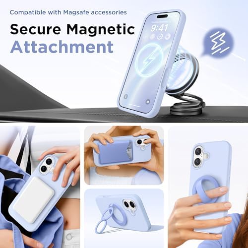 GolbinBox Magnetic for iPhone 17 Case, Silicone Cover, Cyan Purple - Image 3