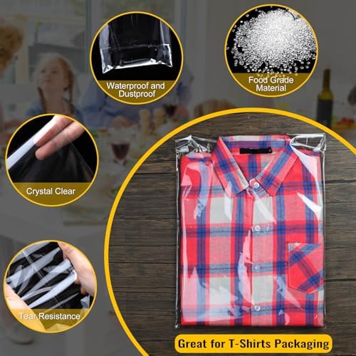 Self‑adhesive 50pcs 12X16 inch Clear Cellophane Bags Gift Wrap Treat Bags - Image 3
