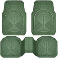 CAR PASS Heavy Duty Rubber Car Mats, Deepdish All Weather Floor Mats for Car Full Set, Universal Automotive Mats Trim to Fit for Sedans SUVs Trucks, Waterproof Anti-Slip Deep Tray 3 Pieces Olive Green by CARPASS