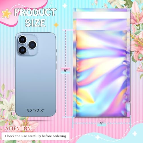 FUNFERY 4x6 in Holographic Mylar Poly Mailers Self Sealing Adhesive Bag - Image 3