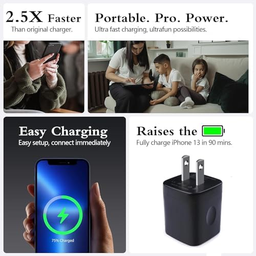 Wall Charger,Charger Cube,Charging Block Fast Charge 3Pack Dual Port 2.1A - Image 2