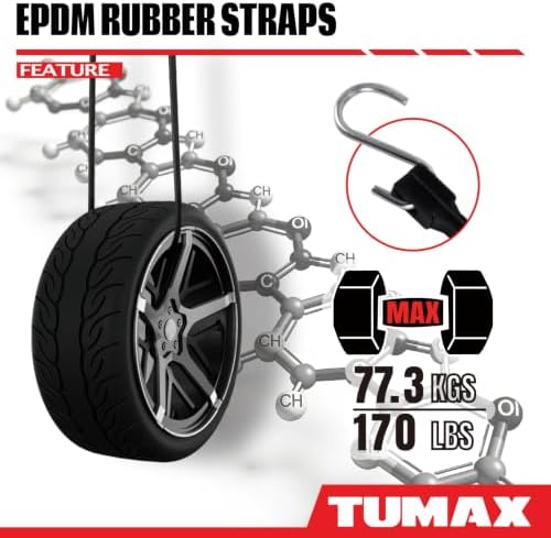 30PCS EPDM Bungee Cords S Hooks 15in Heavy Duty Tarp Straps - Image 3