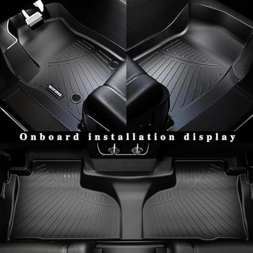 All Weather Floor Mats Fits for Honda Civic 2011 2010 2009 2008 2007 2006(Only Sedan Model),TPE Rubber Liners Accessory for 2006-2011 Odorless 1st & 2nd Row Anti-Slip Mats Black - Image 4