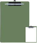 Clipboard with Pen Holder, Plastic Clipboard with Low Profile Metal Clip by FRETONBA