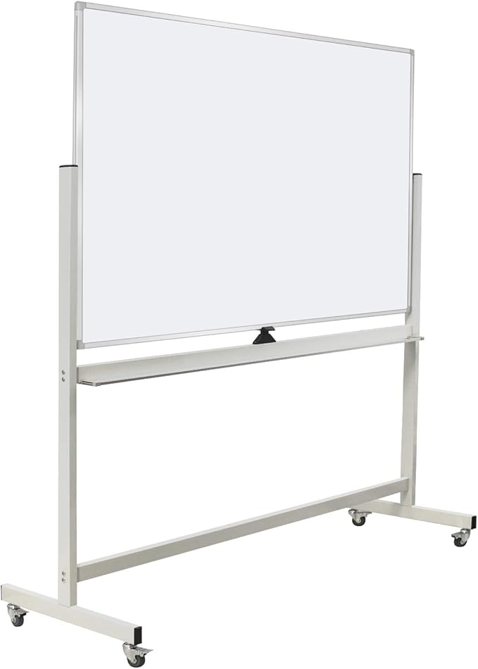 60"x40" Mobile Whiteboard Double-Sided Magnetic Large Dry Erase White Board by Unknown
