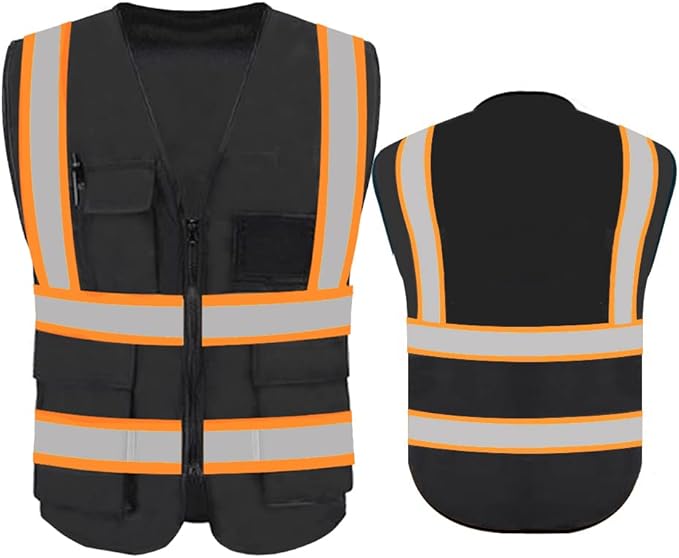 YOWESHOP High Reflective Visibility Safety Vest Custom Your Logo Safety Workwear by YOWESHOP