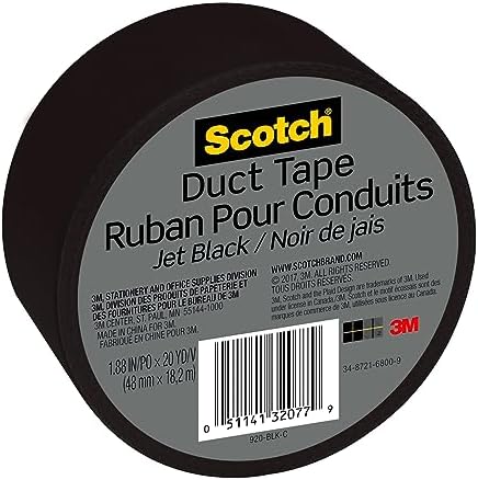 Scotch Duct Tape, 1.88 in x 20 yd, Jet Black, 1 Roll (920-BLK-C) (Pack of 3) - Image 2