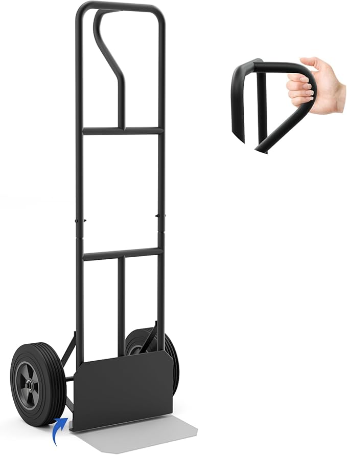 Goplus Hand Truck, P-Handle Hand Truck Dolly w/770LBS Capacity, Vertical Loop by Goplus