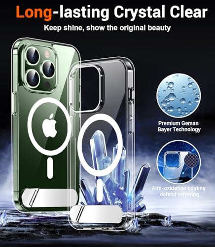 Temdan Magnetic Compatible with iPhone 13 Pro Max Case, [Built-in Invisible Kickstand][Compatible with MagSafe] [Military Grade Shockproof] Slim Thin Phone Case for iPhone 13 Pro Max 6.7" - Image 6