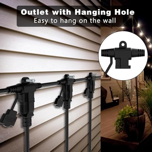 K KASONIC Outdoor Extension Cord 75 FT, Evenly Spaced 9 Outlets, Black - Image 6